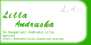 lilla andruska business card